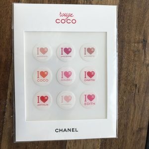 Chanel Rouge Coco Puffy Name stickers. Authentic!